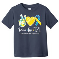 Peace Love T21 Down Syndrome Awareness Toddler T-Shirt