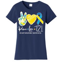 Peace Love T21 Down Syndrome Awareness Women's T-Shirt