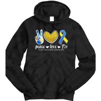 Peace Love T21 Down Syndrome Awareness Ribbon Tie Dye Hoodie