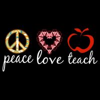 Peace Love Teach Cooling Performance Crew T-Shirt