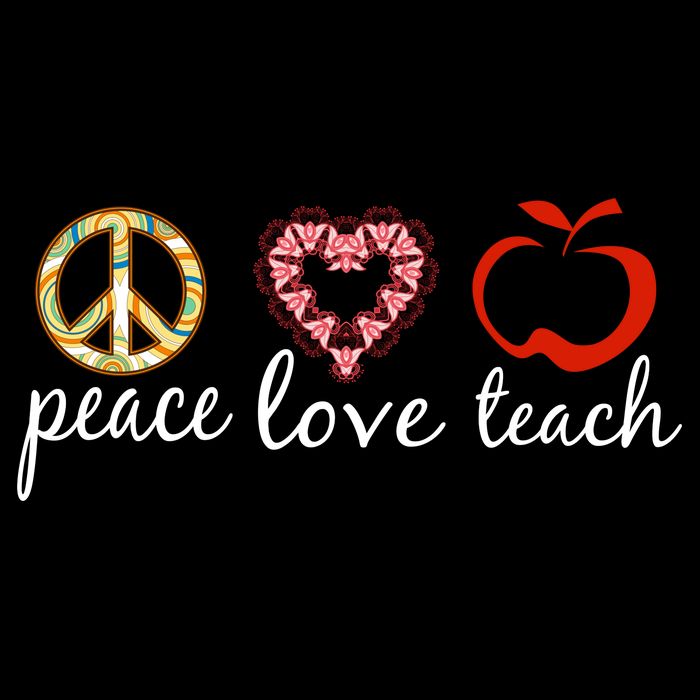 Peace Love Teach Cooling Performance Crew T-Shirt