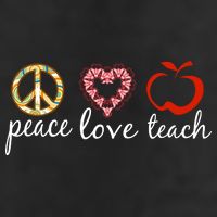 Peace Love Teach Adult Drive Performance Visor