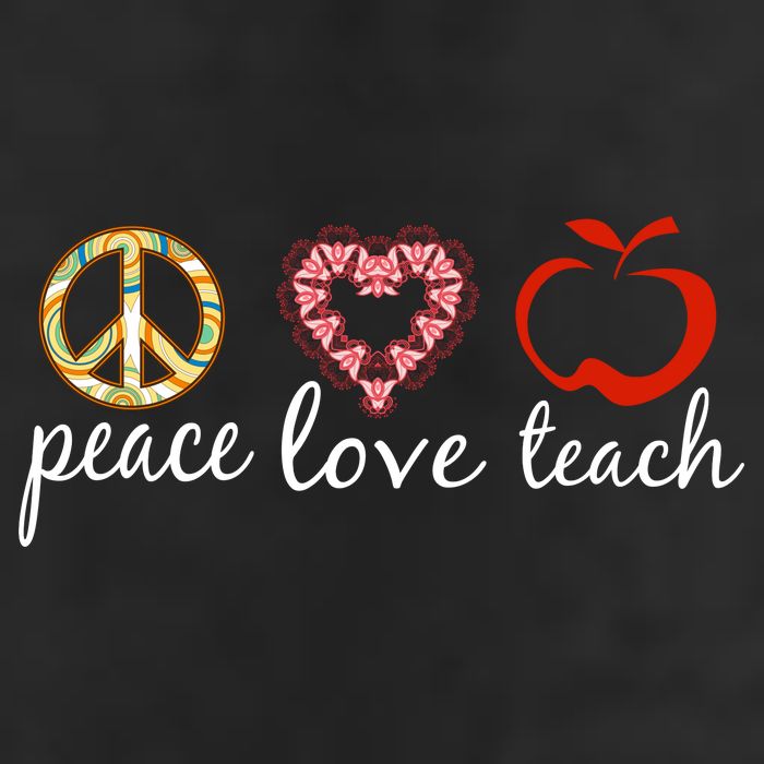 Peace Love Teach Adult Drive Performance Visor