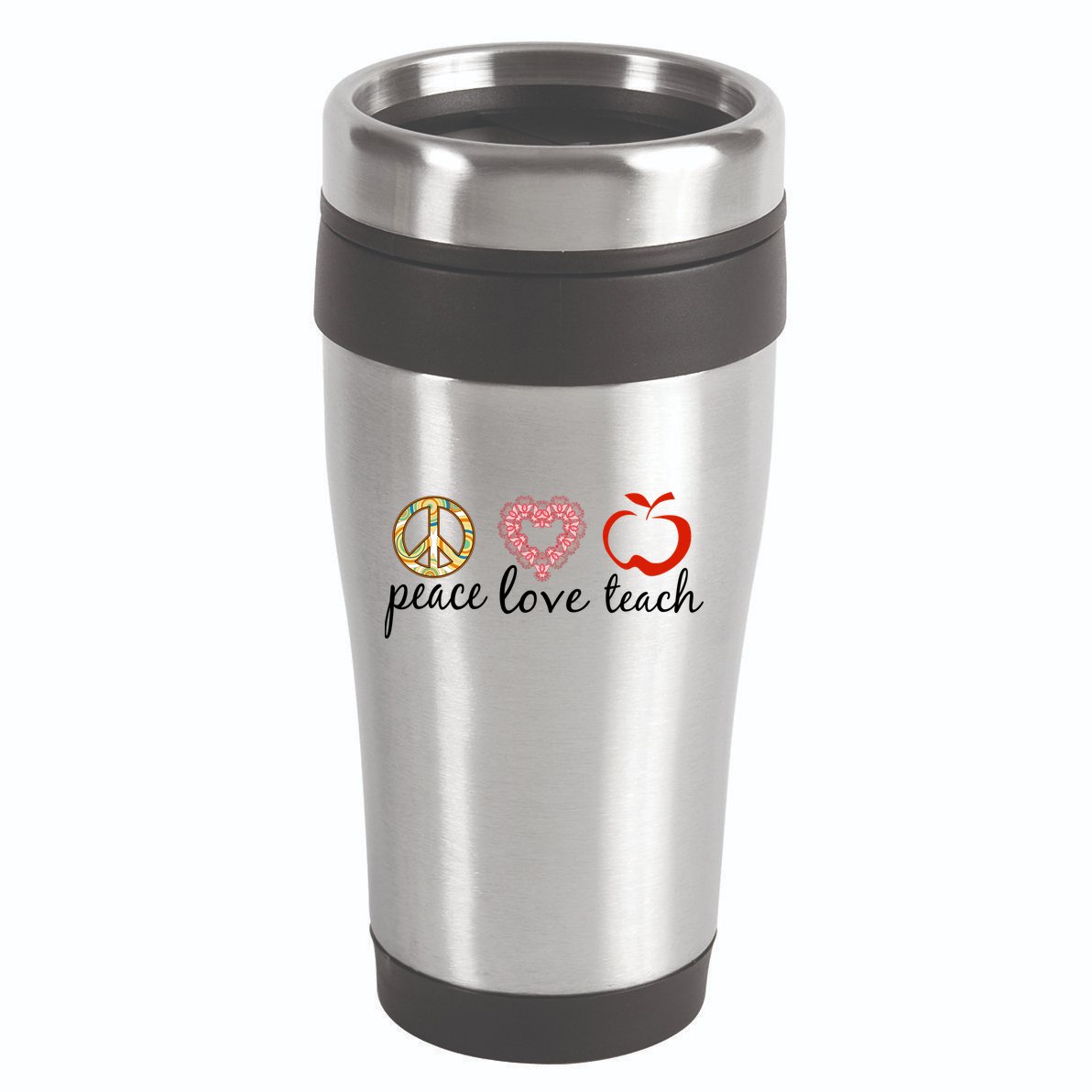 Peace Love Teach 16oz Travel Tumbler
