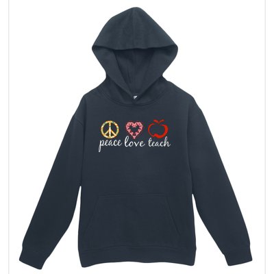 Peace Love Teach Urban Pullover Hoodie