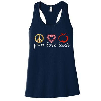 Peace Love Teach Women's Racerback Tank