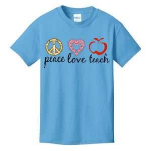 Peace Love Teach Kids T-Shirt