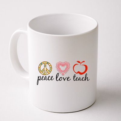 Peace Love Teach Coffee Mug