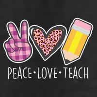 Peace Love Teach Plaid and Leopard Prints Cool Comfort Performance Bucket Hat