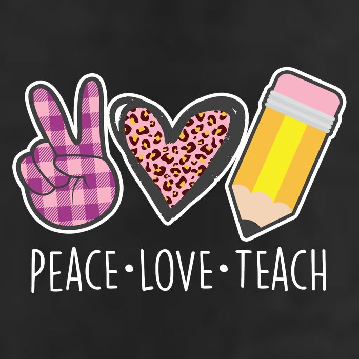 Peace Love Teach Plaid and Leopard Prints Cool Comfort Performance Bucket Hat