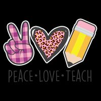 Peace Love Teach Plaid and Leopard Prints Mug