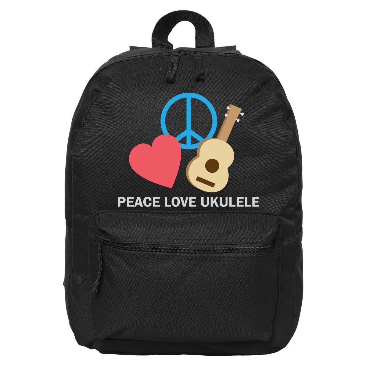 Peace Love Ukulele 16 in Basic Backpack