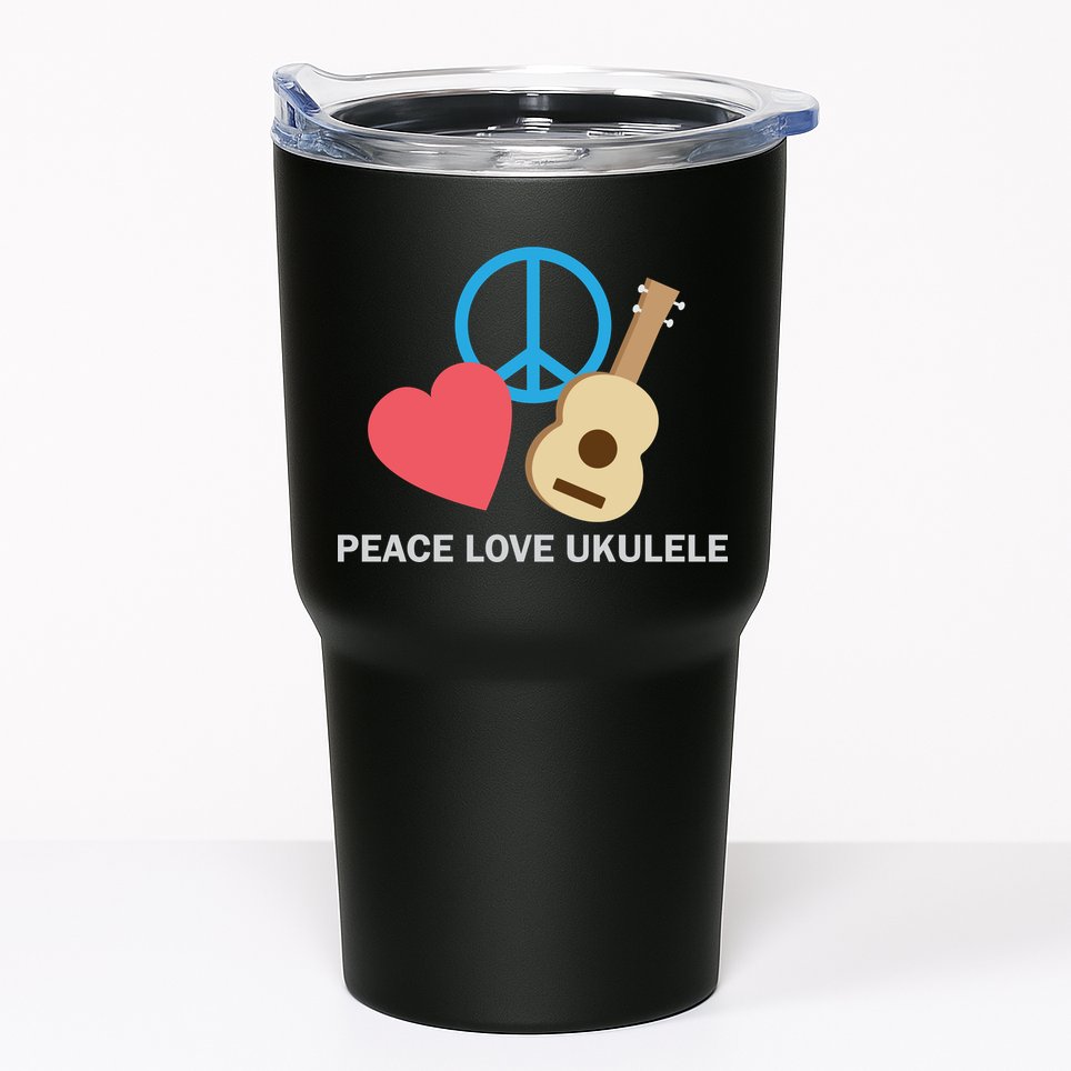 Peace Love Ukulele Tumbler