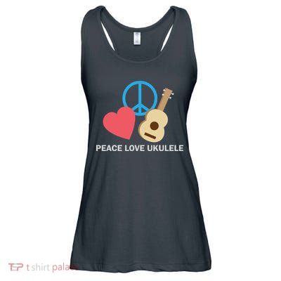Peace Love Ukulele Ladies Essential Flowy Tank