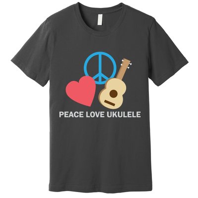 Peace Love Ukulele Premium T-Shirt