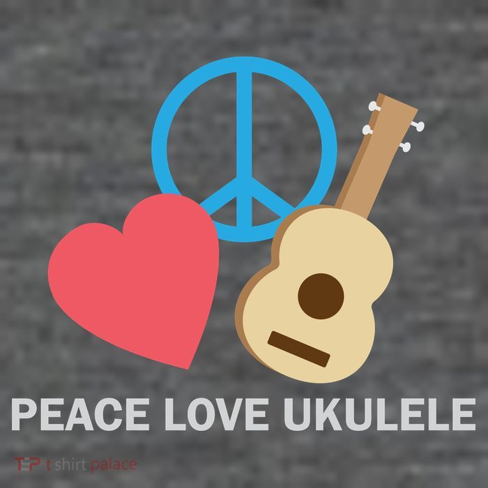 Peace Love Ukulele Wool Snapback Cap
