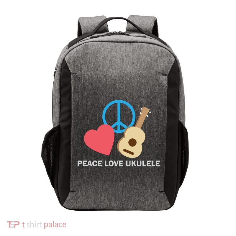 Peace Love Ukulele Vector Backpack