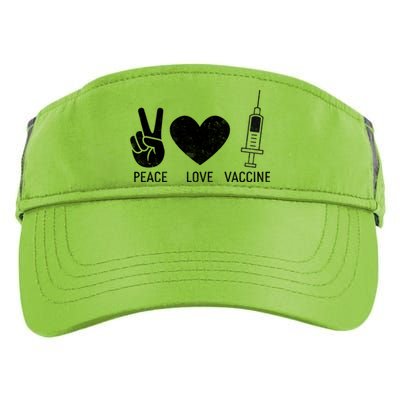 Peace Love Vaccine Shot Adult Drive Performance Visor