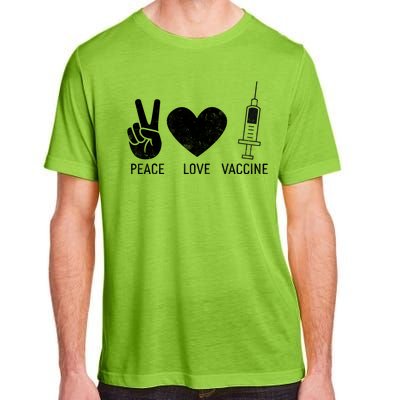 Peace Love Vaccine Shot Adult ChromaSoft Performance T-Shirt