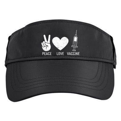 Peace Love Vaccine Shot Adult Drive Performance Visor