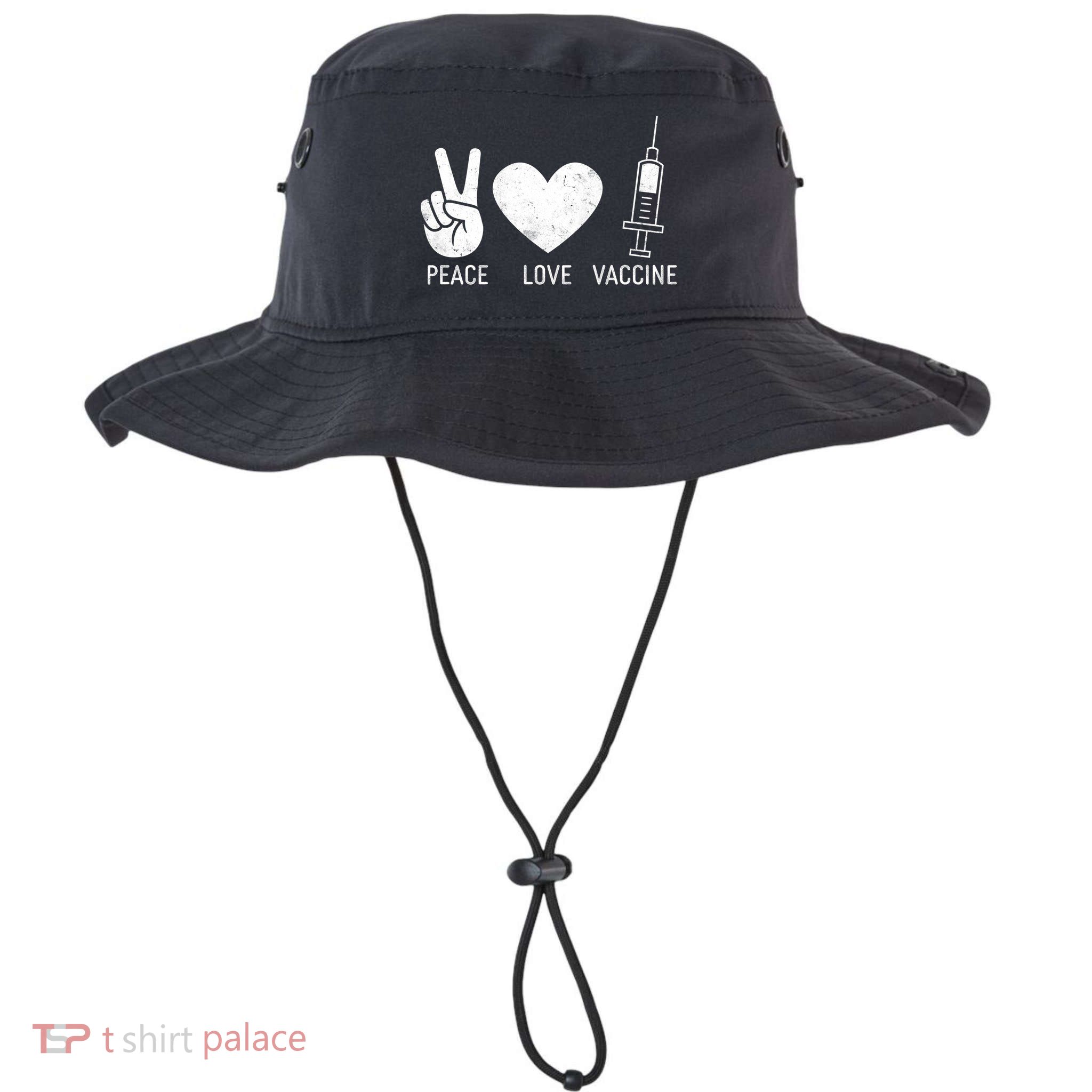 Peace Love Vaccine Shot Bucket Hat