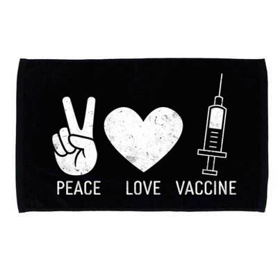 Peace Love Vaccine Shot Microfiber Hand Towel