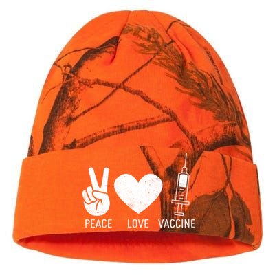 Peace Love Vaccine Shot Kati Licensed 12" Camo Beanie