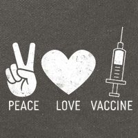 Peace Love Vaccine Shot Cotton Canvas Backpack