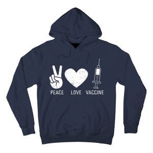 Peace Love Vaccine Shot Tall Hoodie