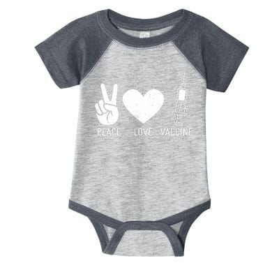 Peace Love Vaccine Shot Infant Baby Jersey Bodysuit