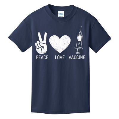 Peace Love Vaccine Shot Kids T-Shirt