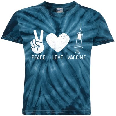 Peace Love Vaccine Shot Kids Tie-Dye T-Shirt