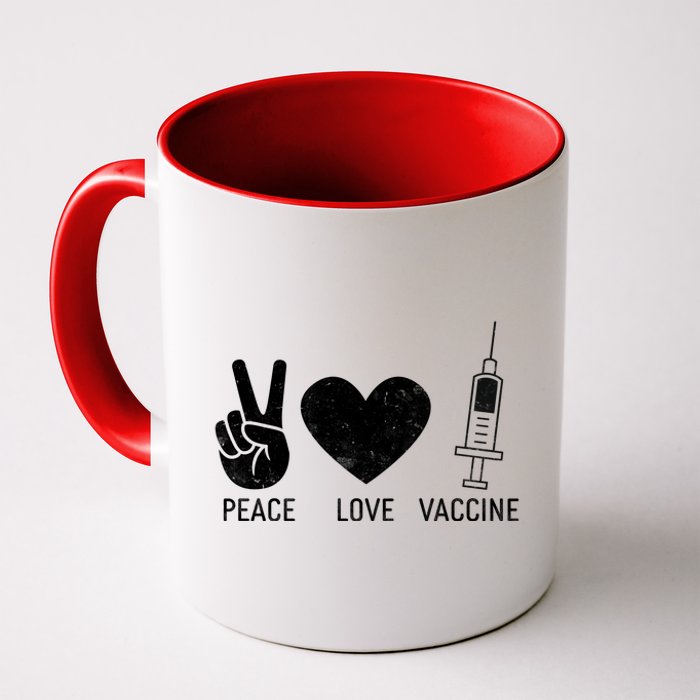 Peace Love Vaccine Shot Coffee Mug