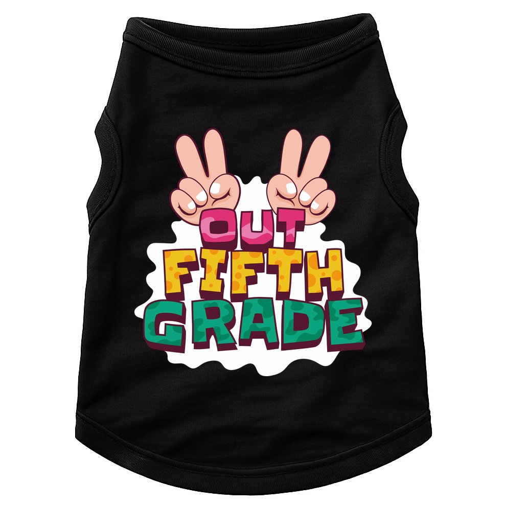 Peace Out Fifth Grade Doggie Tank