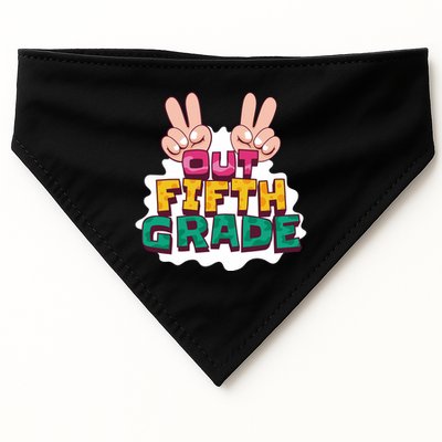 Peace Out Fifth Grade USA-Made Doggie Bandana