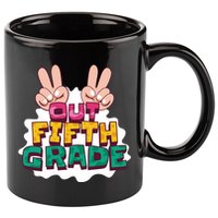 Peace Out Fifth Grade 11oz C Handle Ceramic Mug