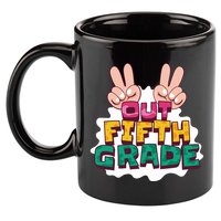 Peace Out Fifth Grade 11oz C Handle Ceramic Mug
