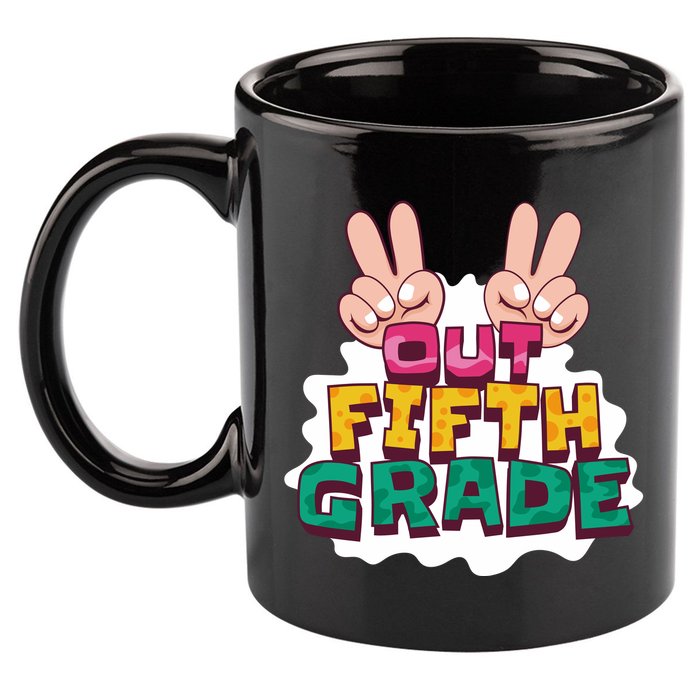 Peace Out Fifth Grade 11oz C Handle Ceramic Mug