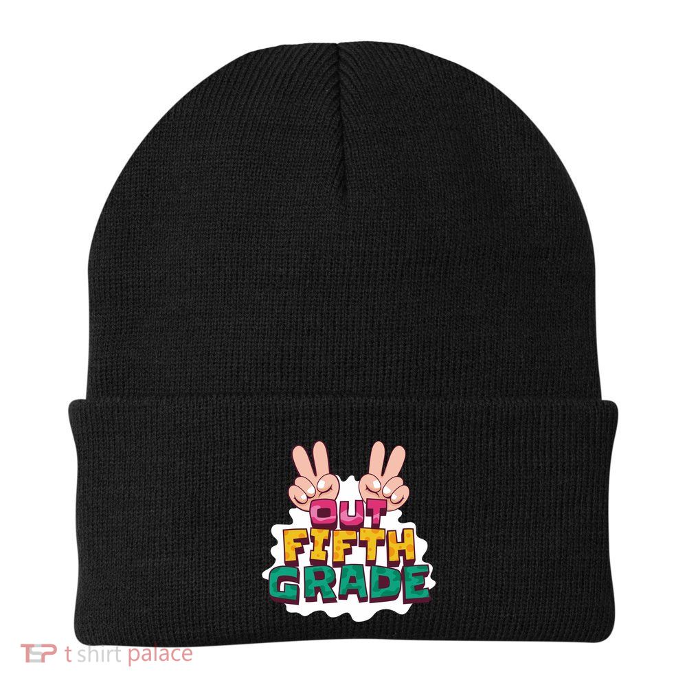 Peace Out Fifth Grade Beanie