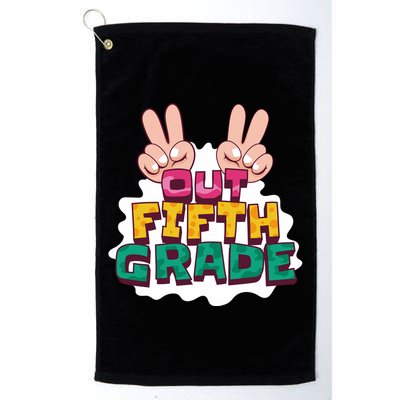 Peace Out Fifth Grade Golf Towel