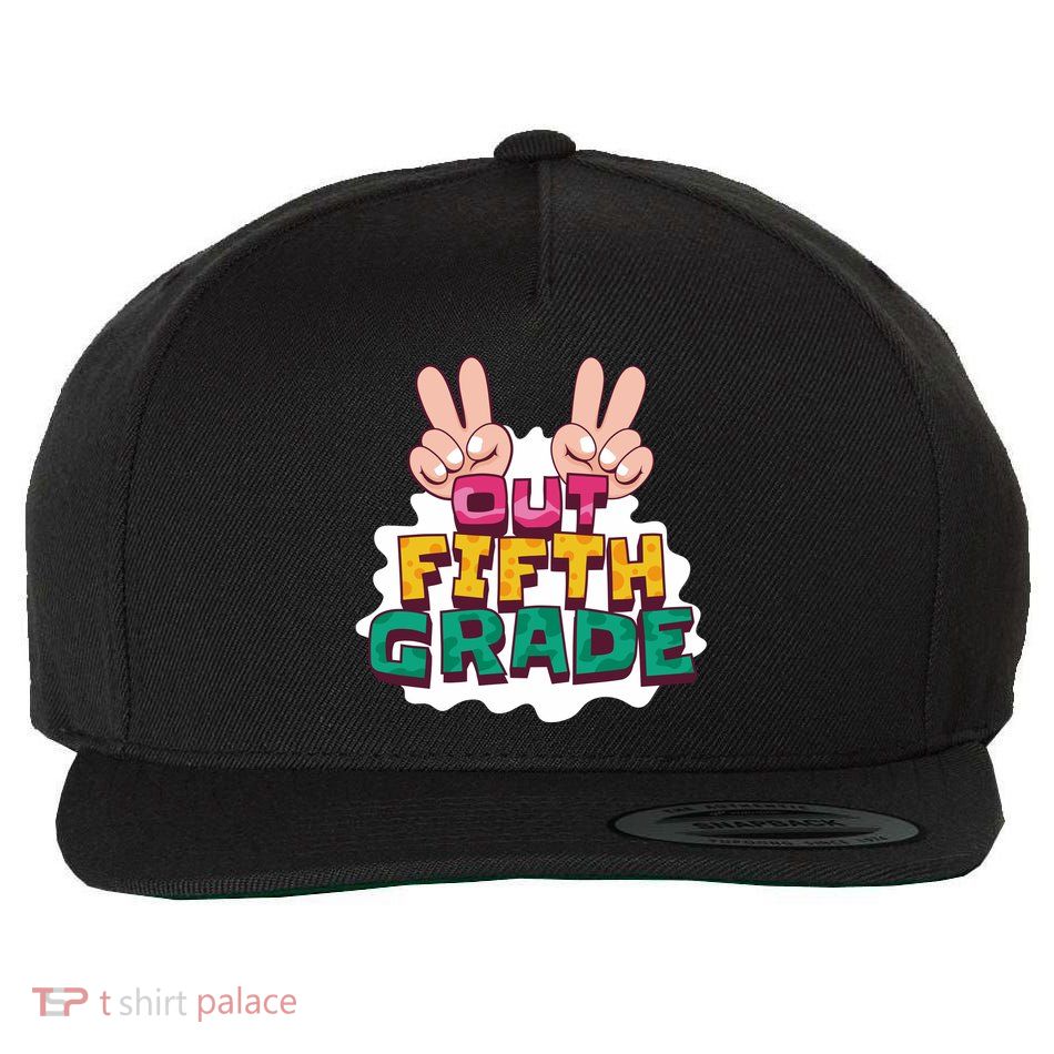 Peace Out Fifth Grade Wool Snapback Cap