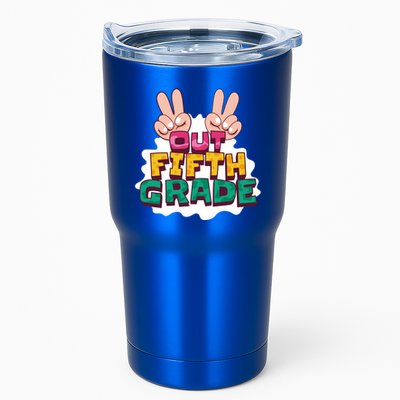 Peace Out Fifth Grade Tumbler
