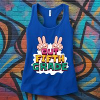 Peace Out Fifth Grade Womens Tank Top