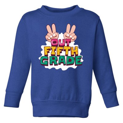 Peace Out Fifth Grade Toddler Sweatshirt