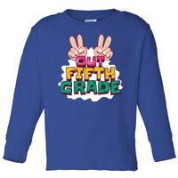 Peace Out Fifth Grade Toddler Long Sleeve Shirt