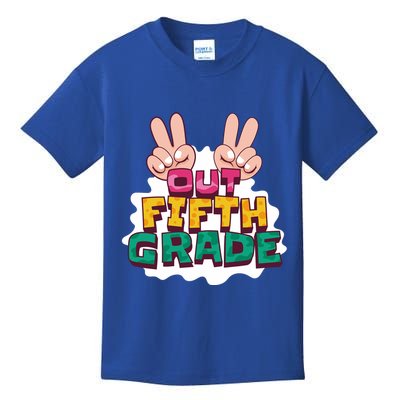 Peace Out Fifth Grade Kids T-Shirt