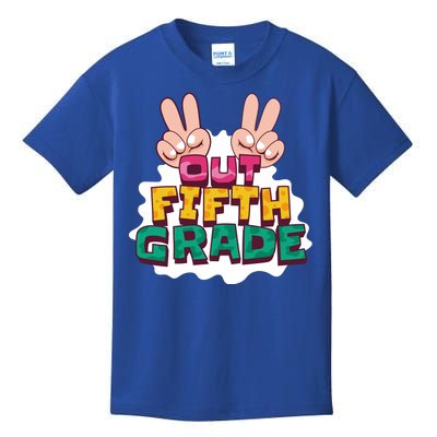 Peace Out Fifth Grade Kids T-Shirt