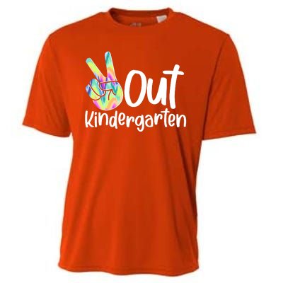 Peace Out Kindergarten Cooling Performance Crew T-Shirt