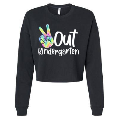 Peace Out Kindergarten Cropped Pullover Crew