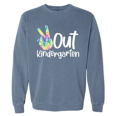 Peace Out Kindergarten Garment-Dyed Sweatshirt